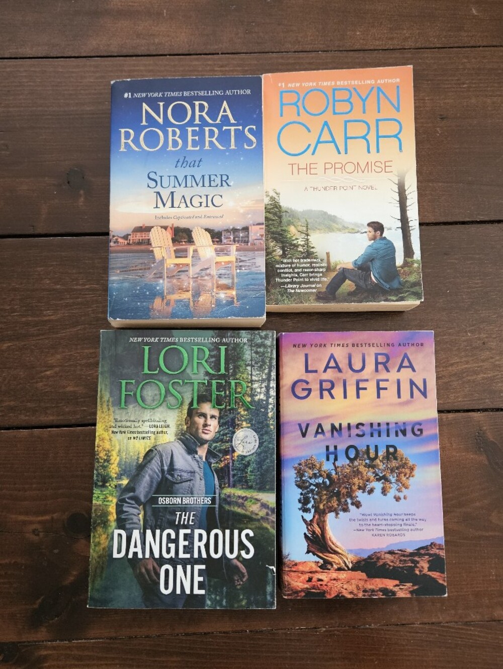 4 Book Paperback Romance Suspense Lot Mixed Authors